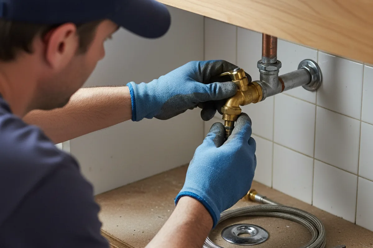 Shutoff valve and fitting work during Repiping in Palisades